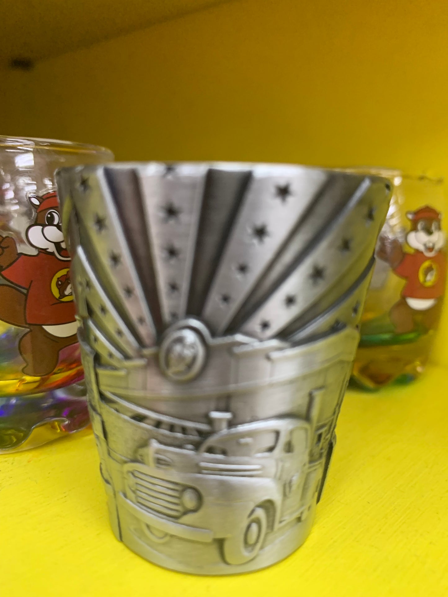 Bucees Etched Pewter Shot Glass