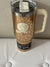 Buc-ees Yukon Outfitters Fit Forty Gold and Cream Leopard Print Tumbler with Lid and Straw