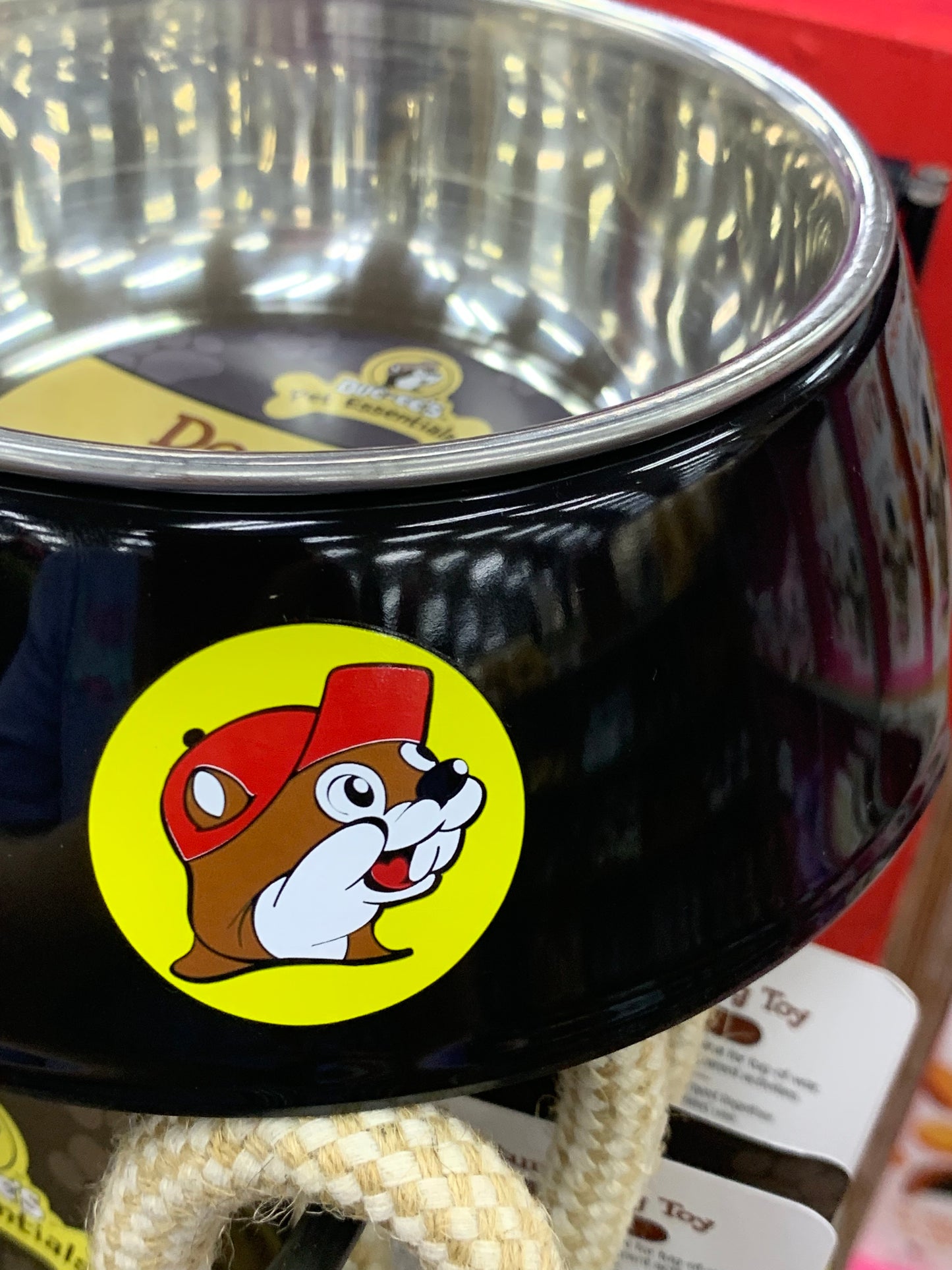 Bucees Black Metal Dog Bowl