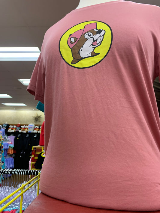 Buc-ees Adult Pink Keep On Smiling T-Shirt Sm-XXLarge