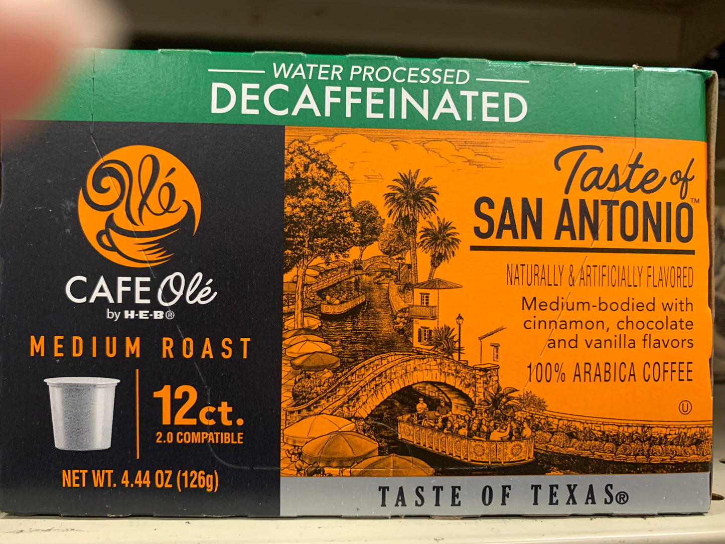 H‑E‑B Cafe Ole Decaffeinated Taste of San Antonio 12ct K-Cups