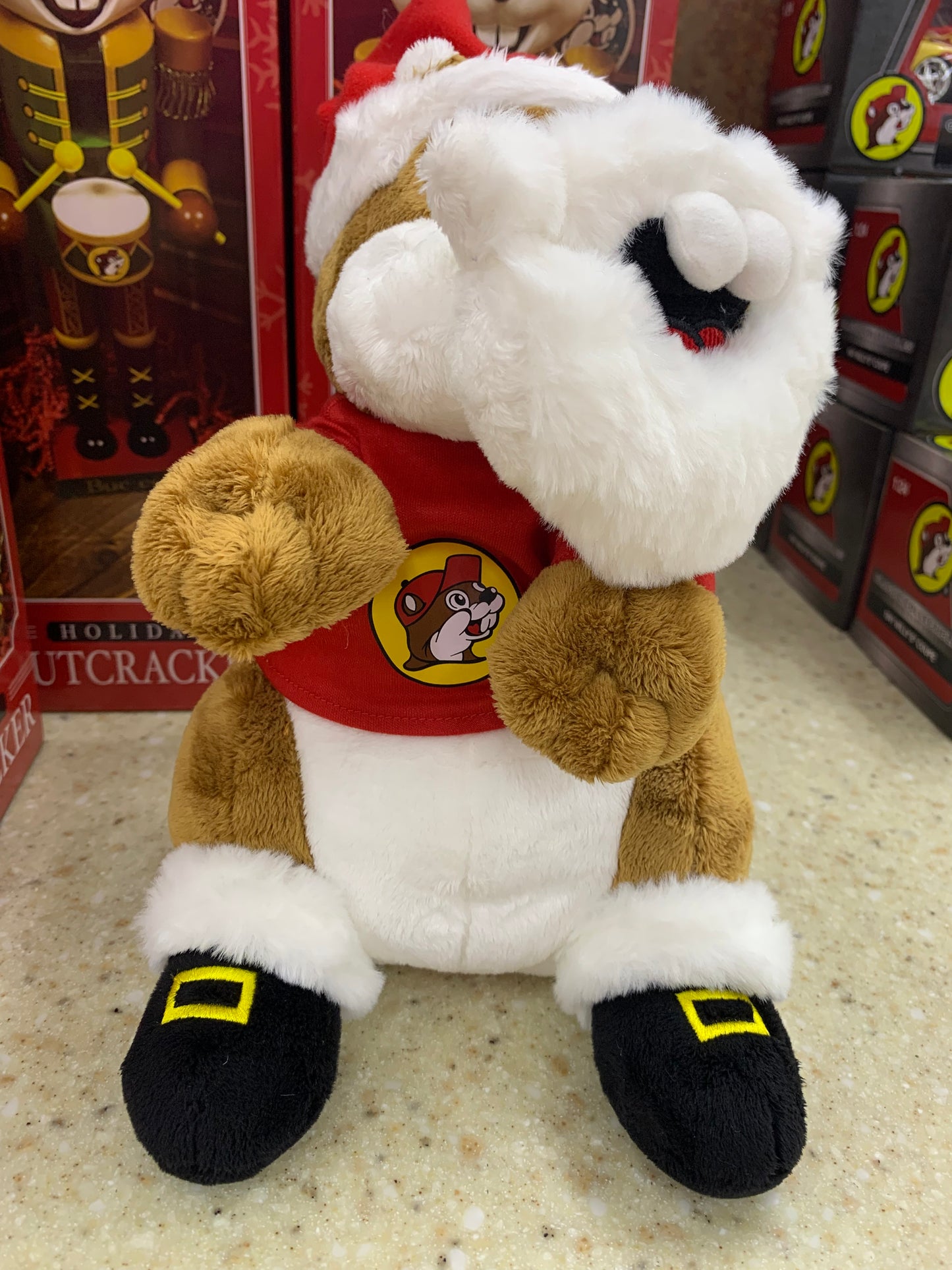 Bucees Santa Beaver Plush Animal