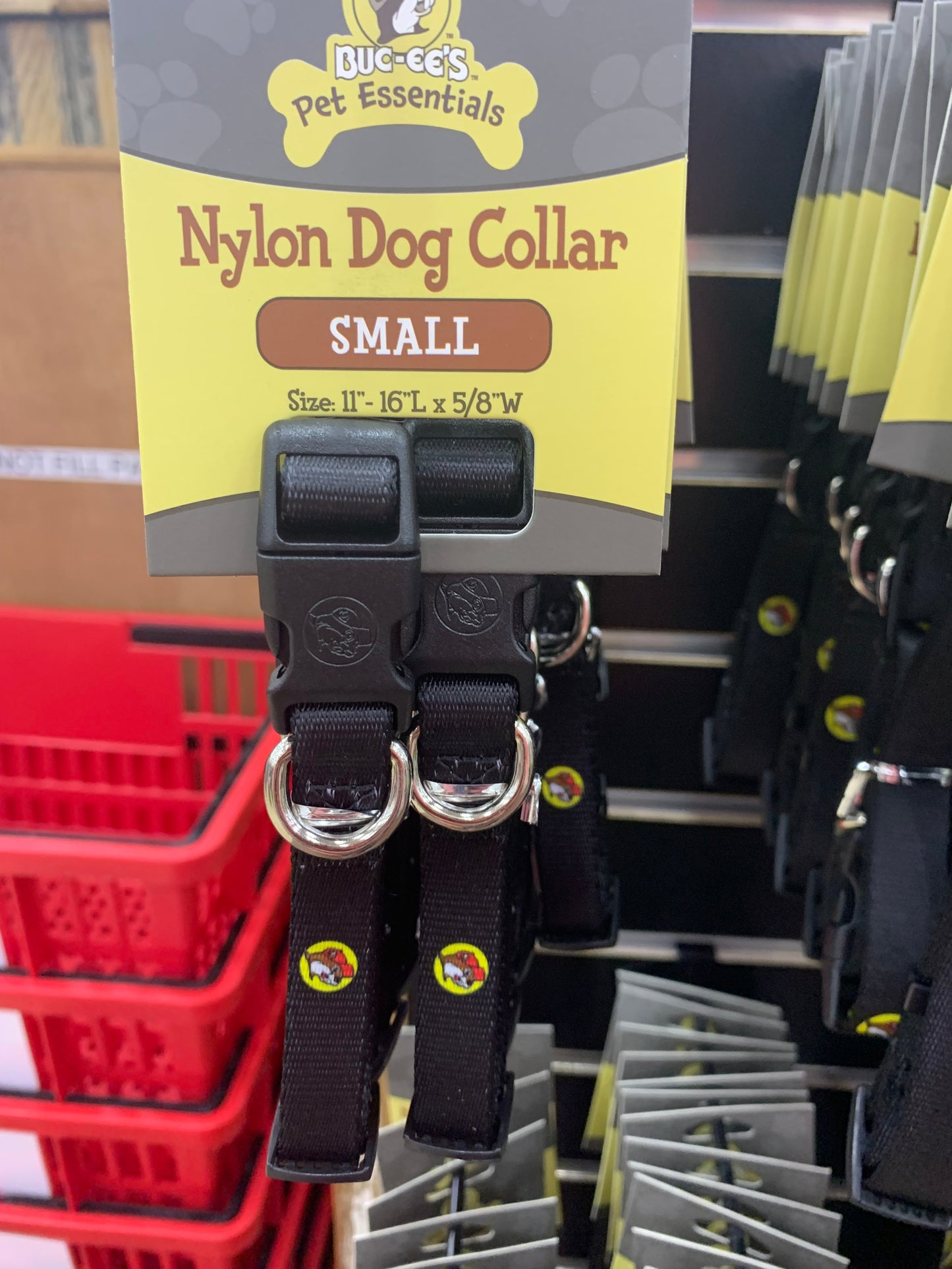 Bucees Small Black Nylon Dog Collar