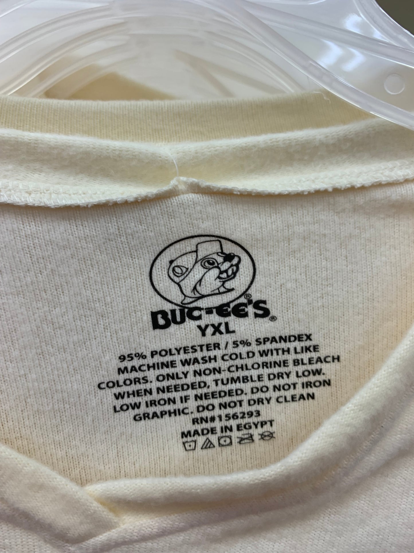 Bucees Soft Cream Colored Long Sleeve Shirt Adult