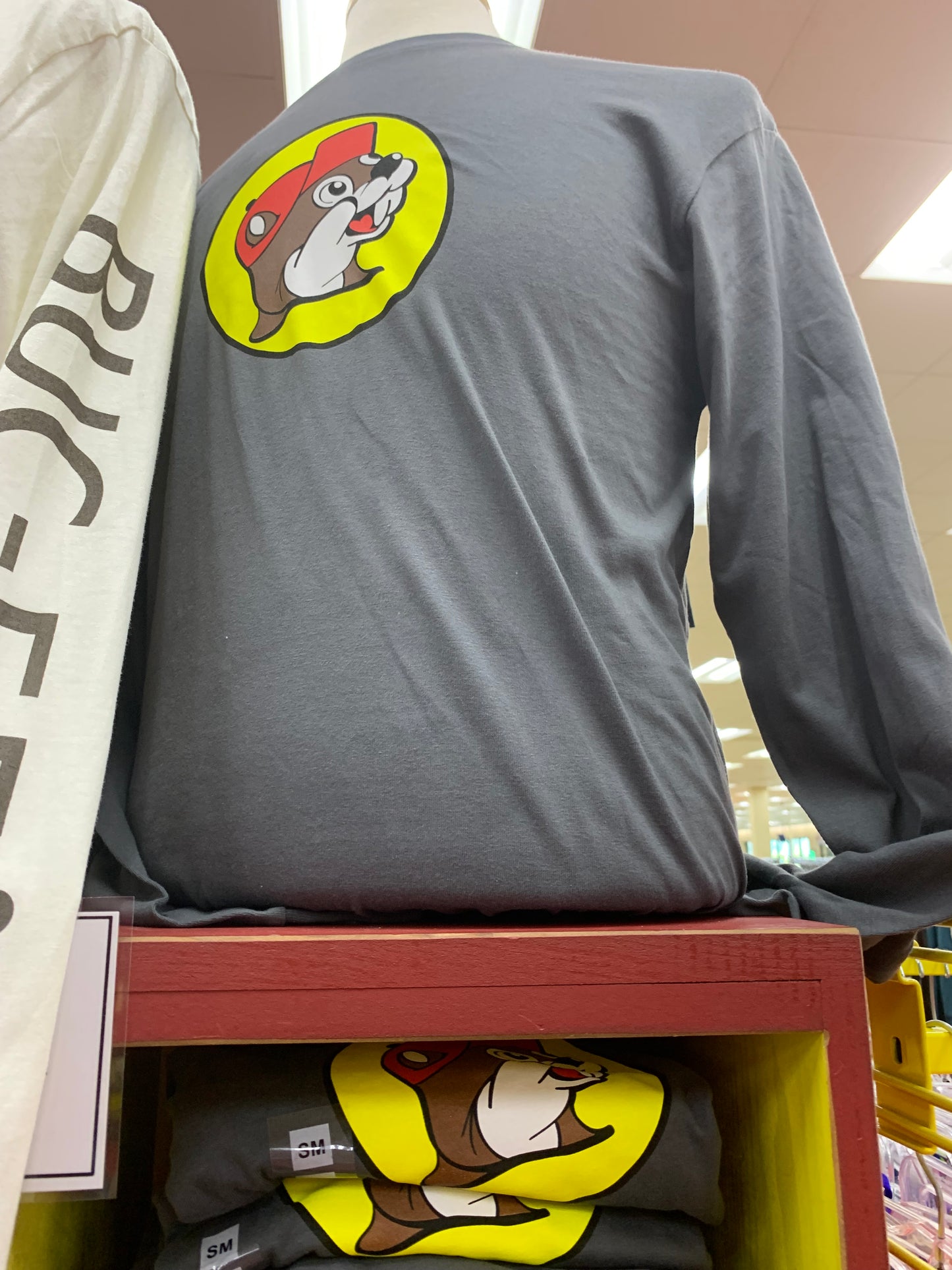 Bucees Emblem Gray Long Sleeve T-Shirt Adult Sm-XXXL