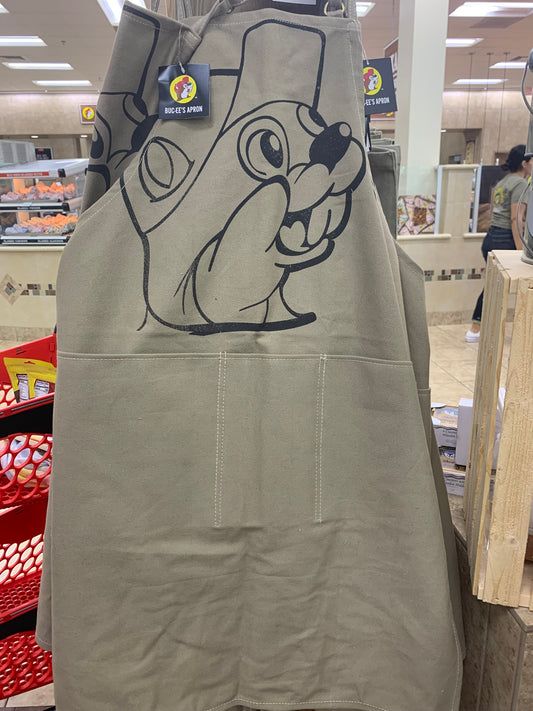 Bucees Khaki Heavy Duty Unisex Apron with Reinforced Stitching and Pockets One Size Fits All