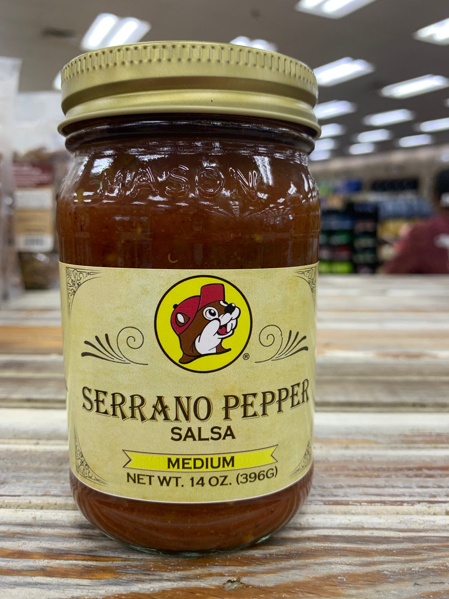 Buc-ees Serrano Pepper Salsa Medium Heat 14oz Jar