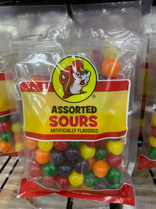 Bucees Assorted Sour Candy Balls 10 oz