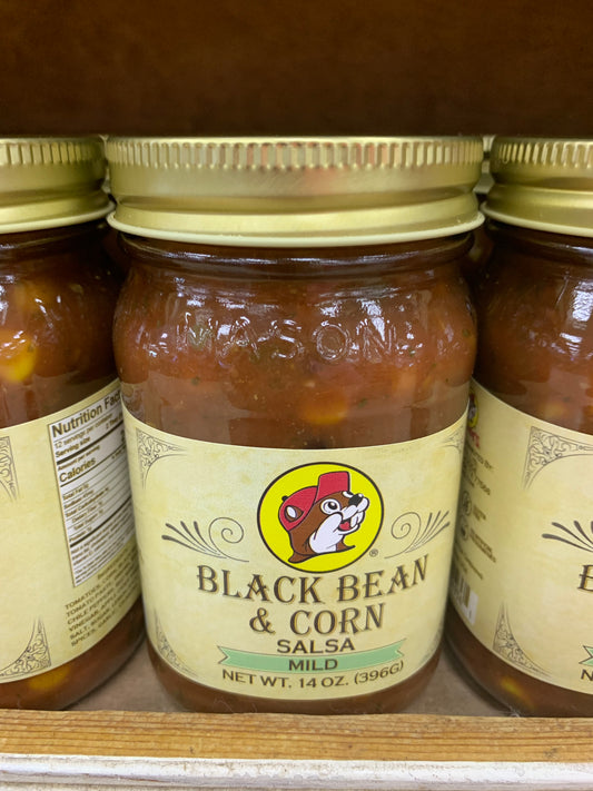 Buc-ees Black Bean & Corn Salsa Mild Heat 14oz Jar