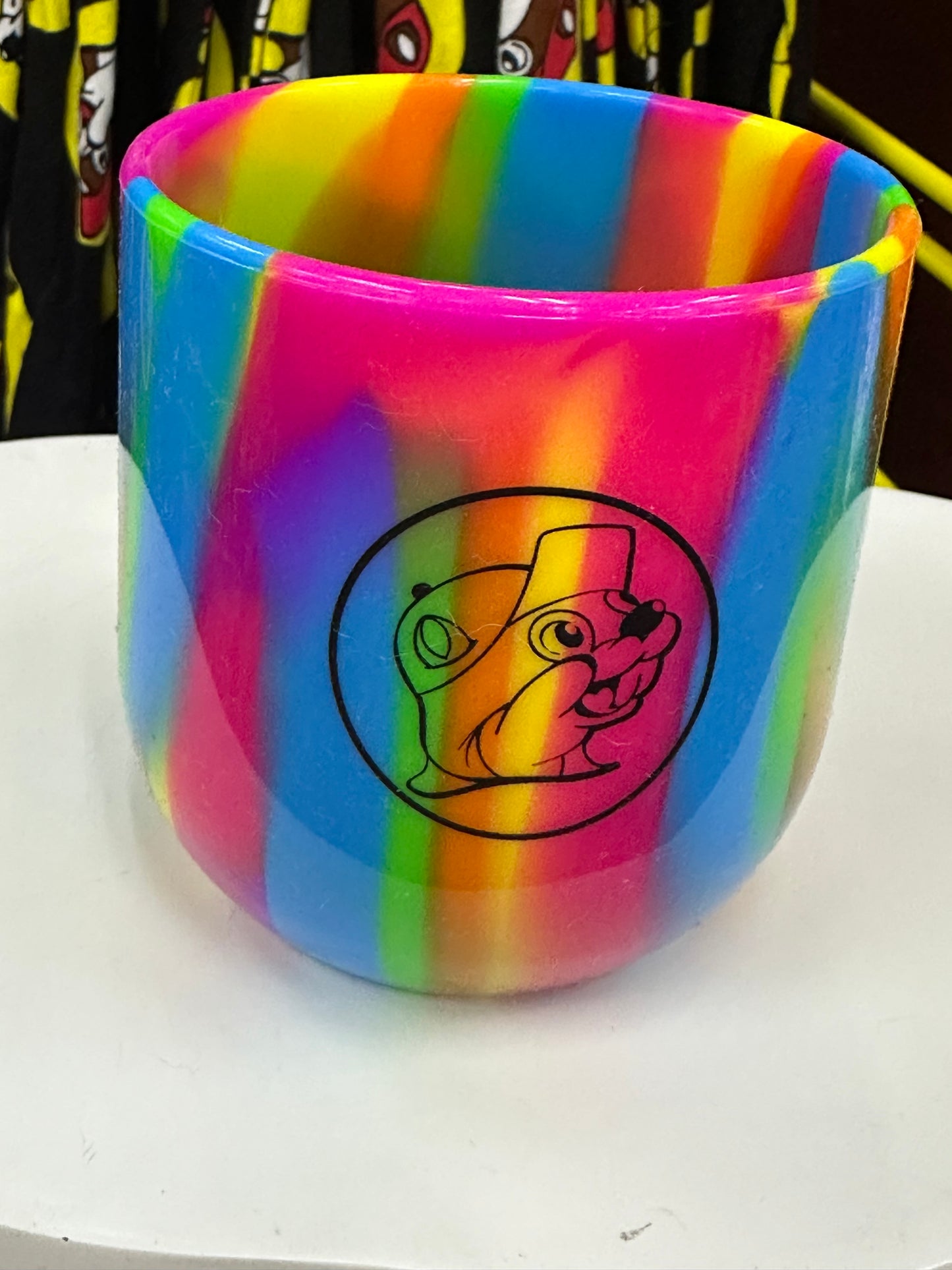 Buc-ees Colorful Silicone Wine Cup