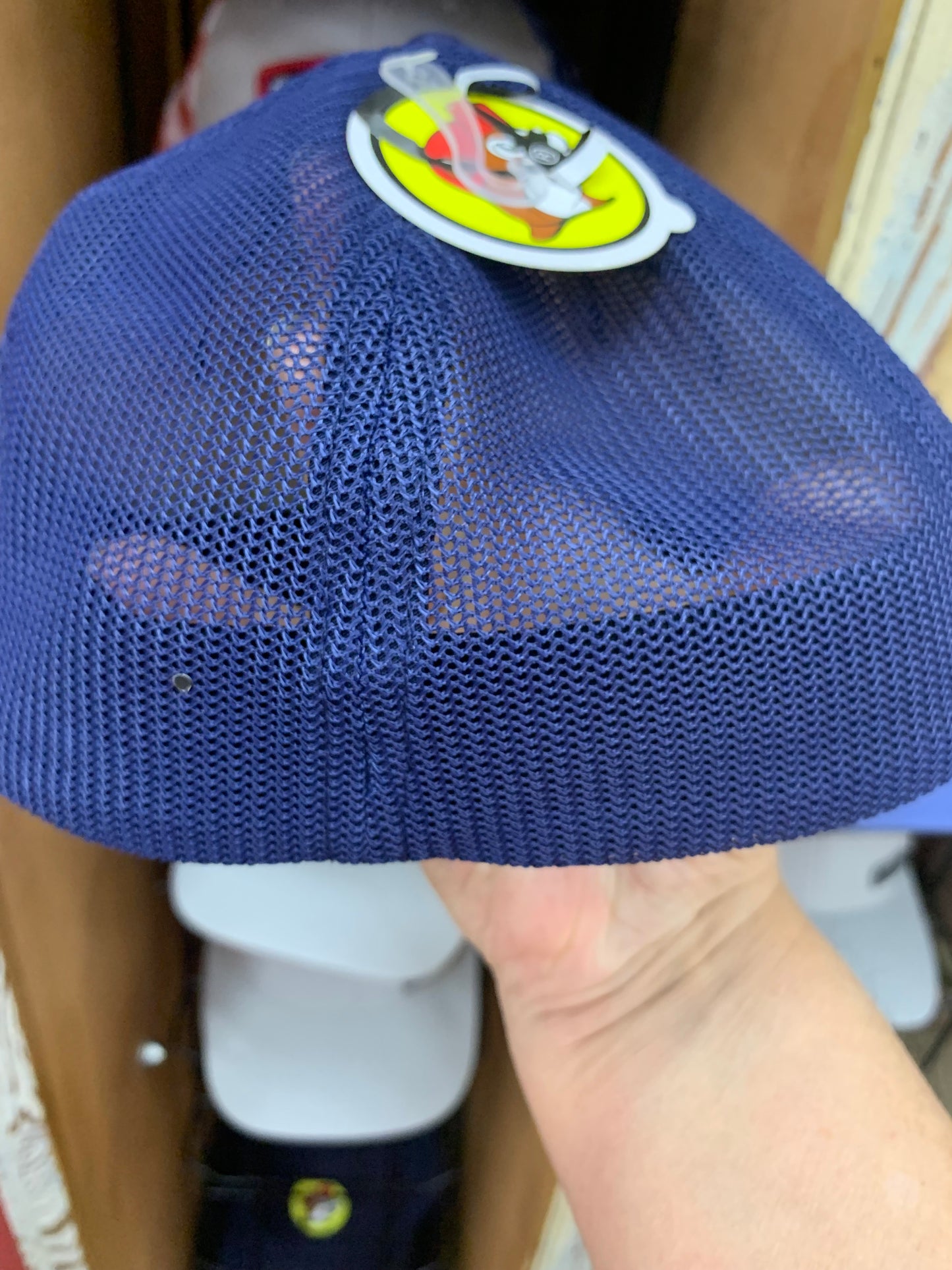 Buc-ees Emblem Blue Hat Adult Sm-Med and L-XL