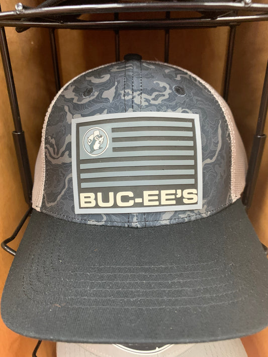 Buc-ees Grey/White Buc-ees Flag Ball Cap One Size