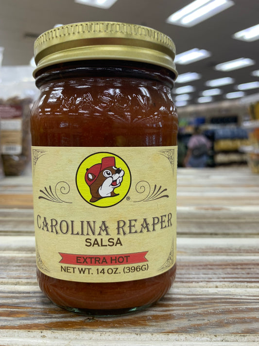 Buc-ees Carolina Reaper Salsa Extra Hot Heat 14oz Jar