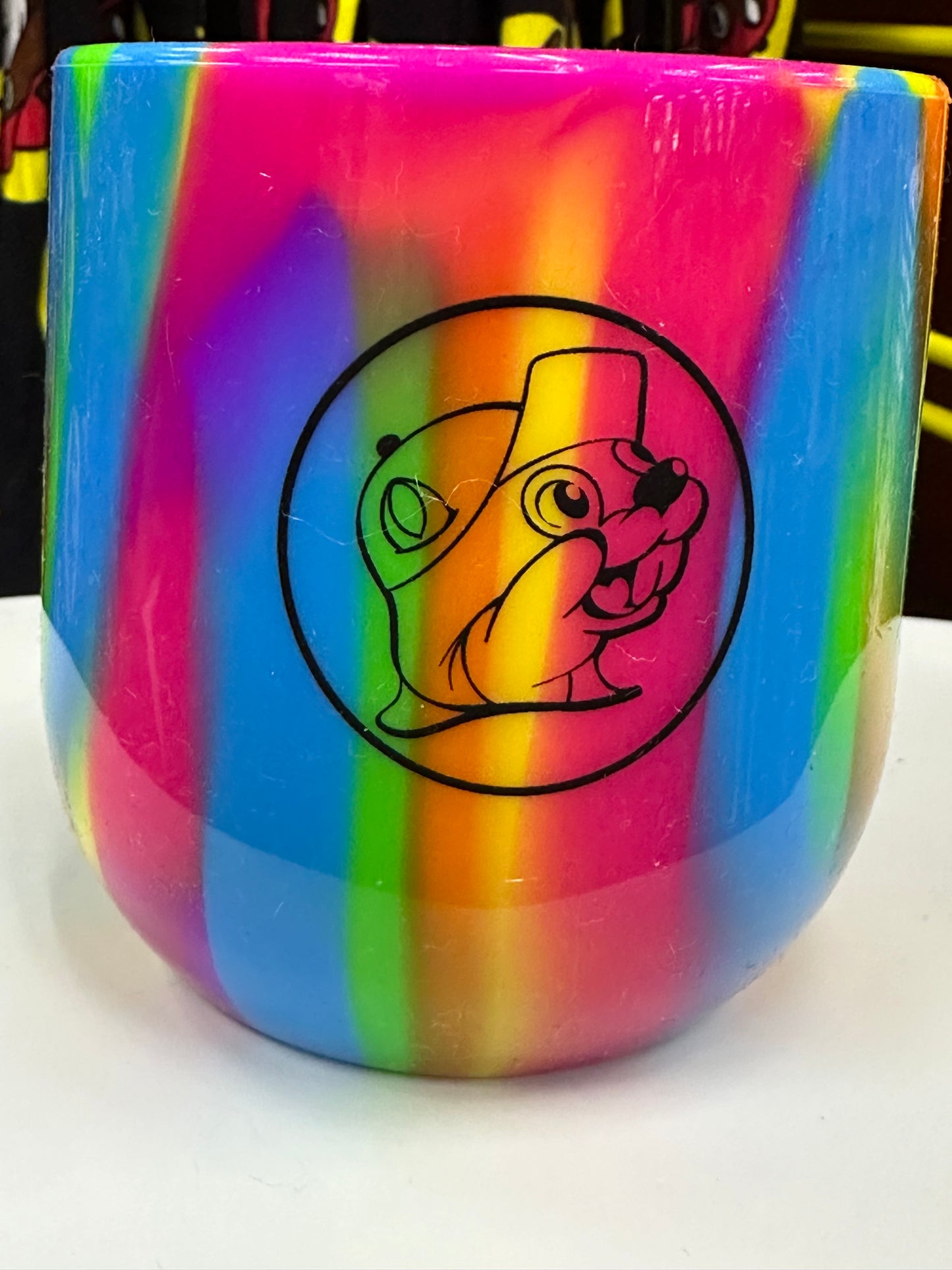 Buc-ees Colorful Silicone Wine Cup