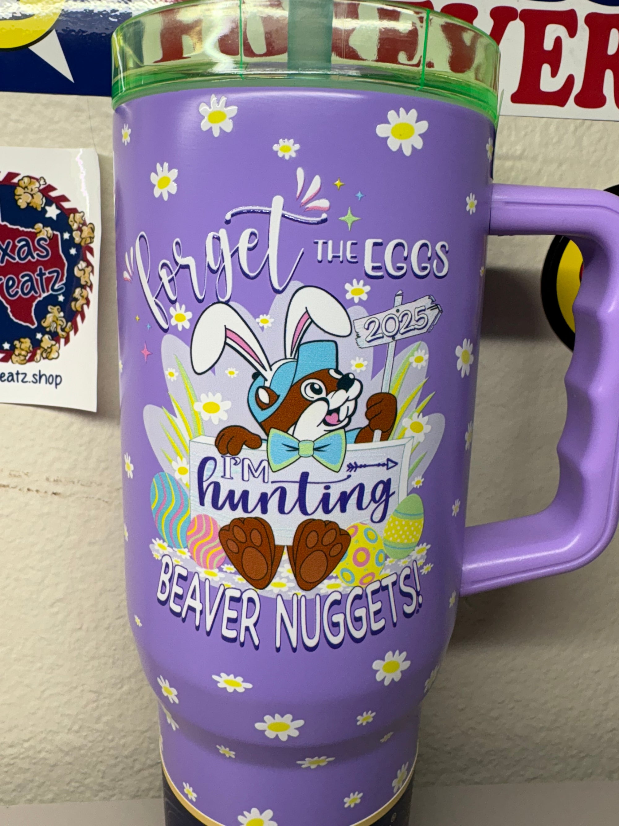 Buc-ees 2025 Easter Fit Forty Tumbler with Handle, Lid, and Straw