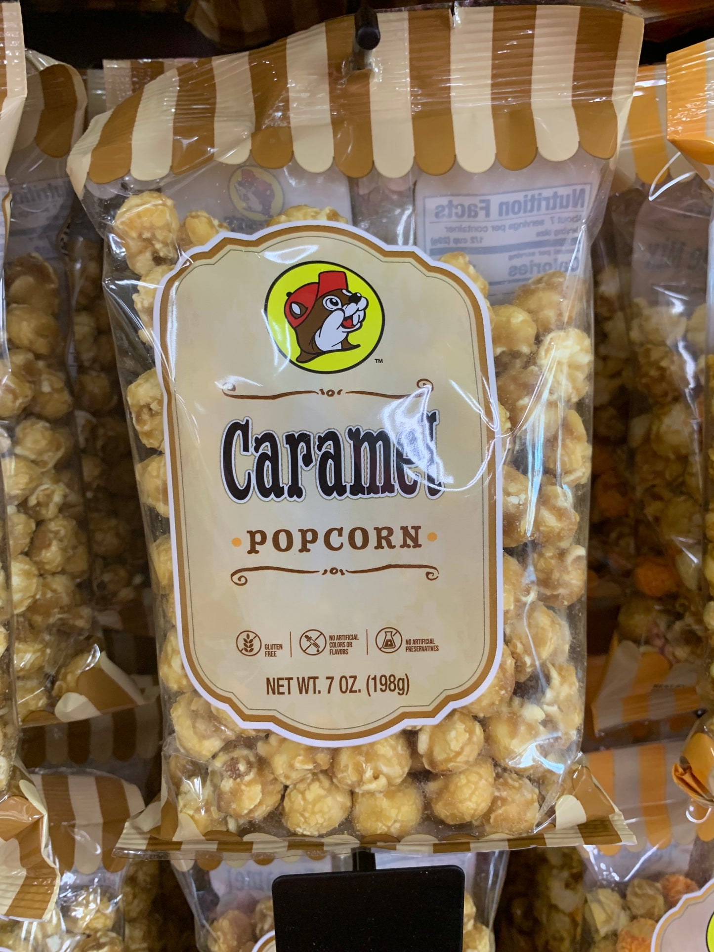 Bucees Caramel Flavored Popcorn 7oz