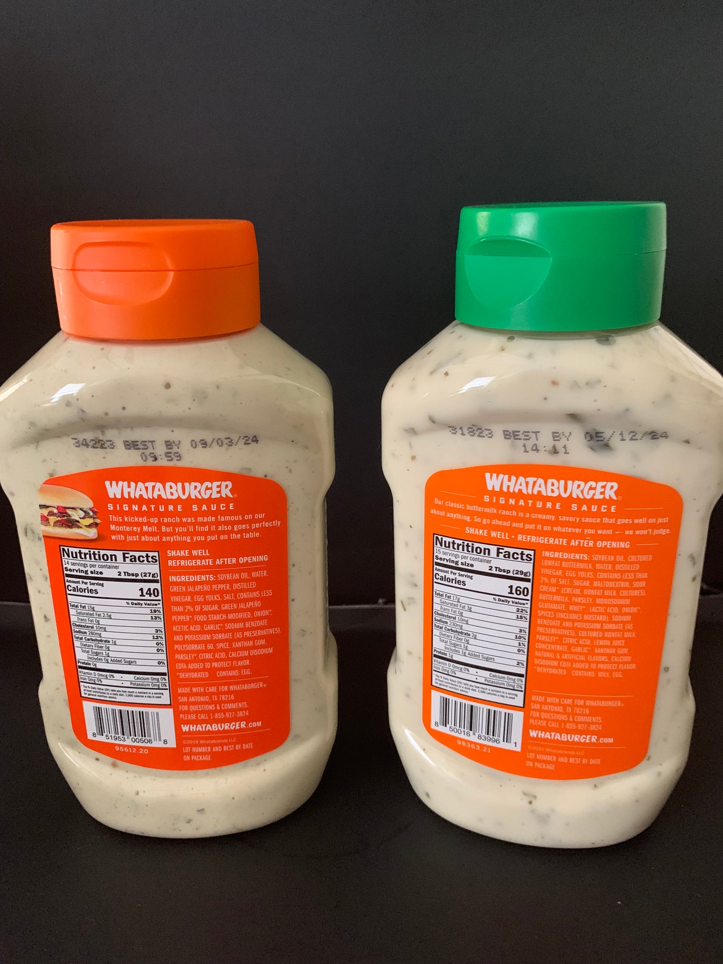 Whataburger Creamy Buttermilk Ranch Dressing 16 oz bottle