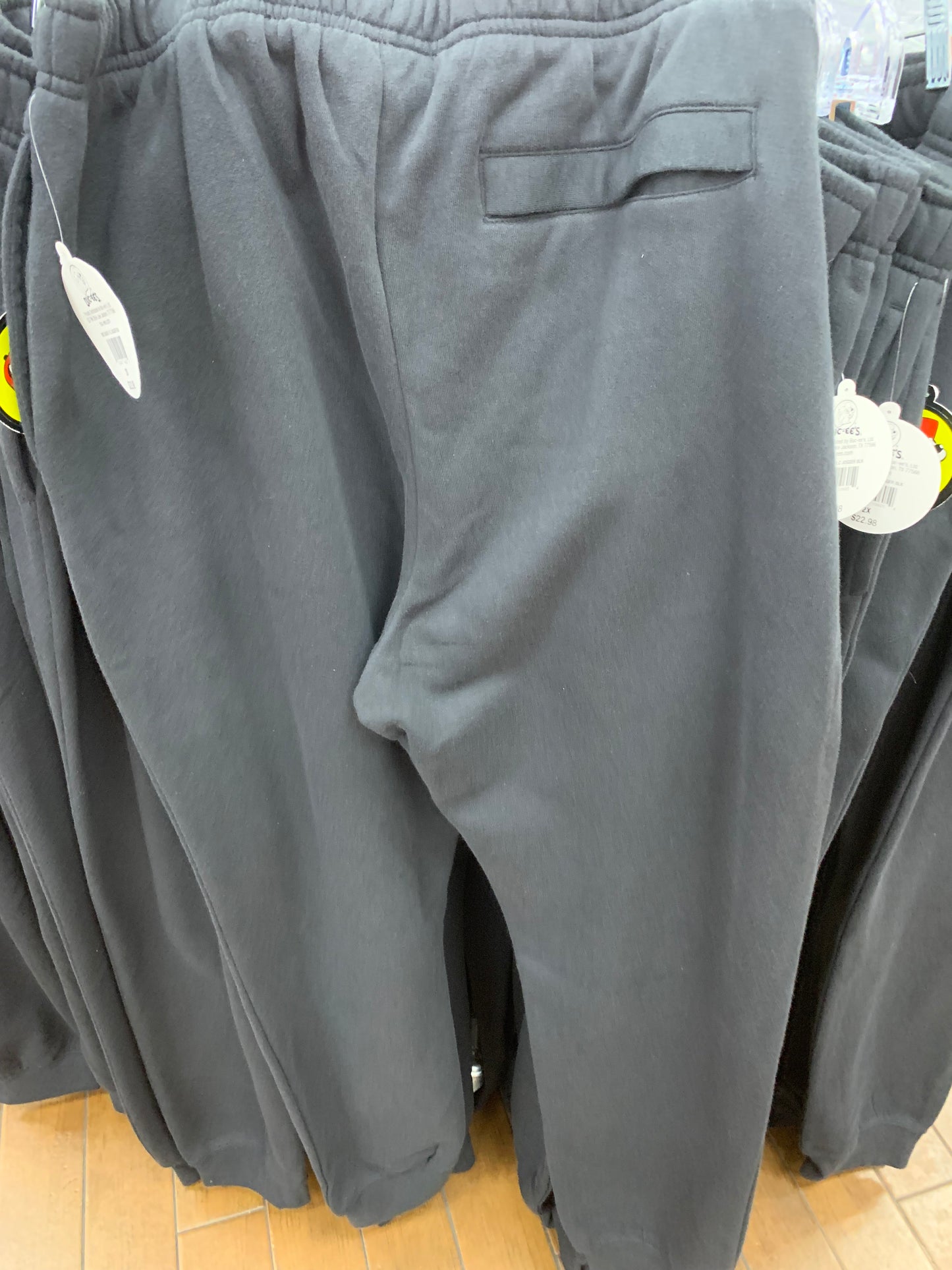 Bucees Adult Dark Gray Joggers with Back Snap Pocket