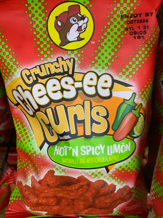 Buc-ees Crunchy Chees-ee Curls Hot n Spicy 4 oz