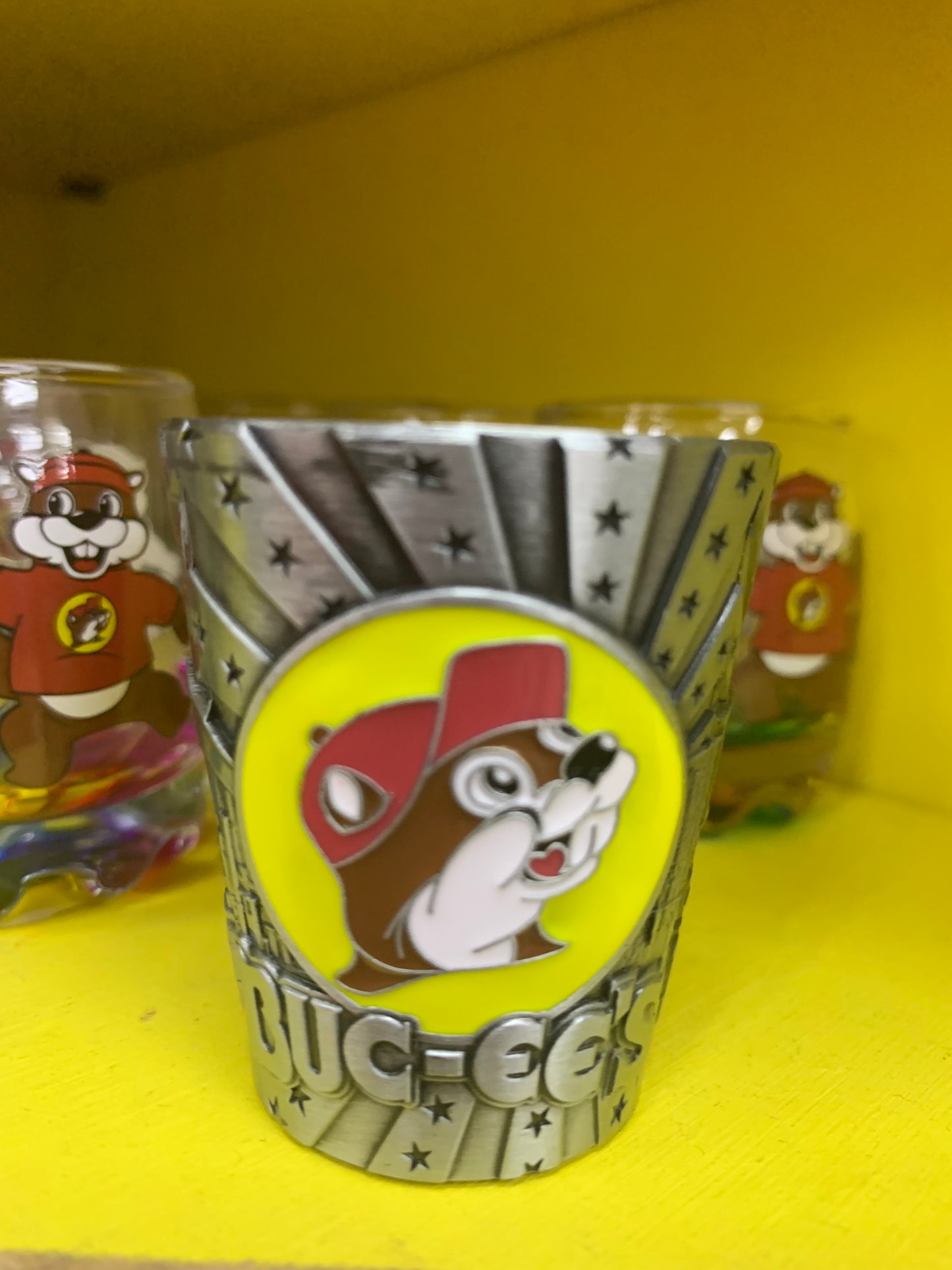 Bucees Etched Pewter Shot Glass