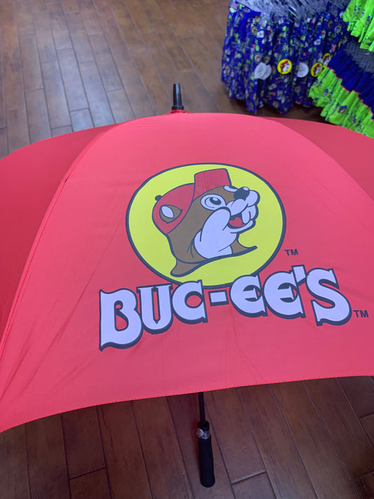 Buc-ees Red Emblem Large Umbrella