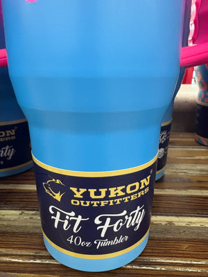 Buc-ee’s Pink and Blue Fit Forty Stainless Steel Tumbler