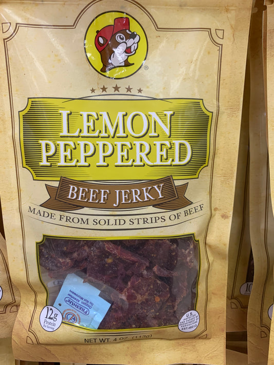 Buc-ees Lemon Peppered Beef Jerky 4oz