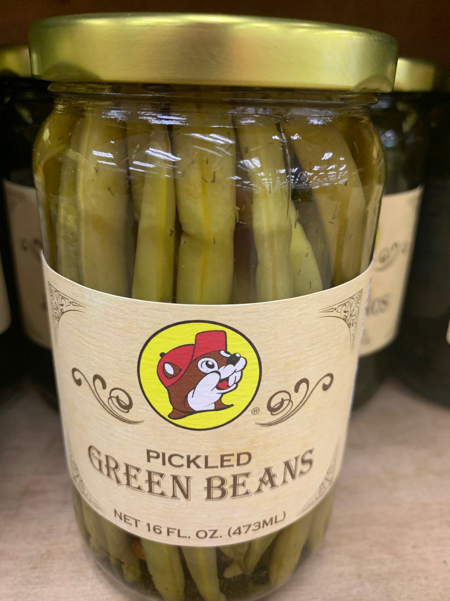 Buc-ees Pickled Green Beans 16oz Jar