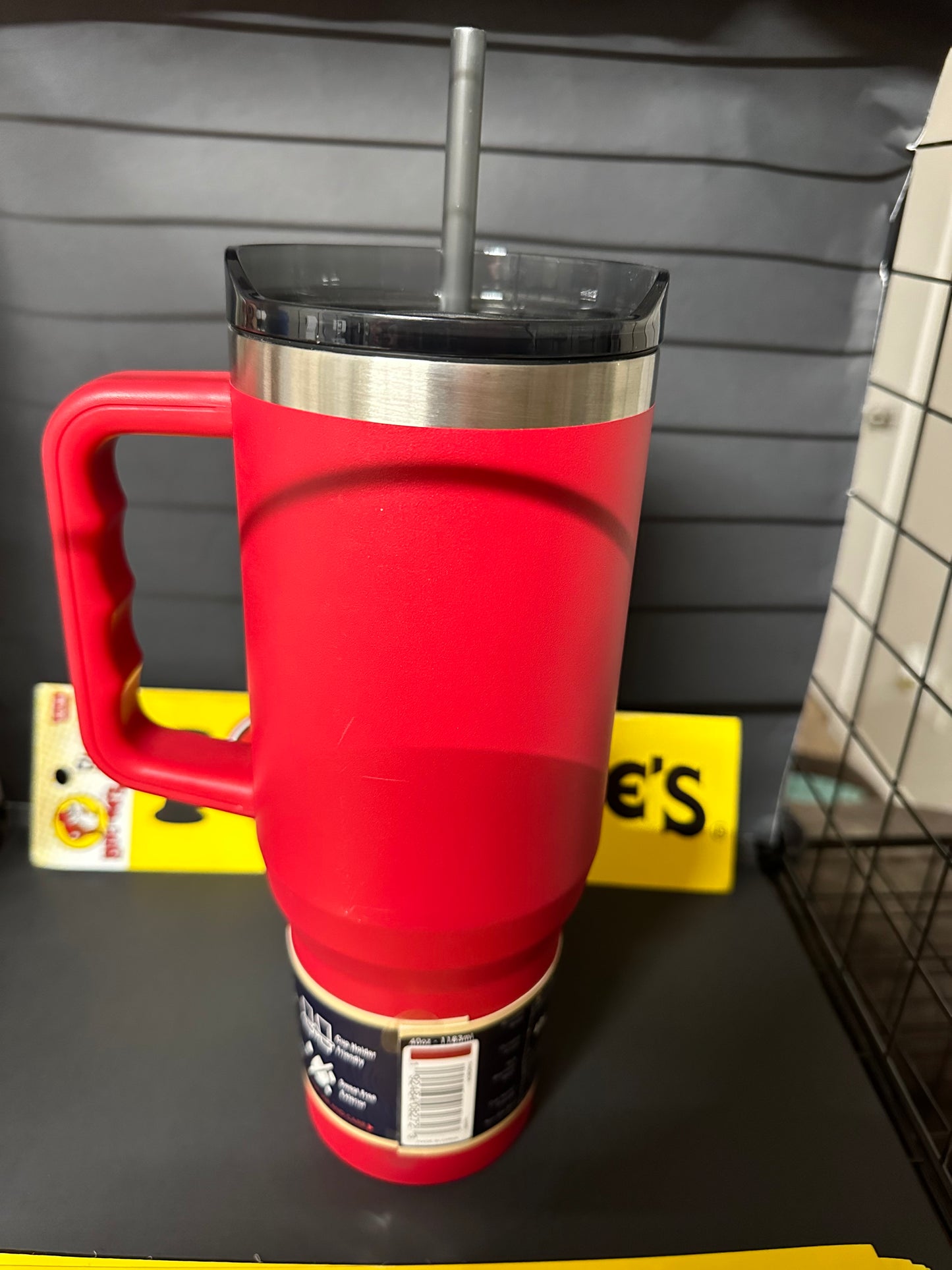 Buc-ees Yukon Outfitters 40oz Red Cup with Handle, Lid, and Straw