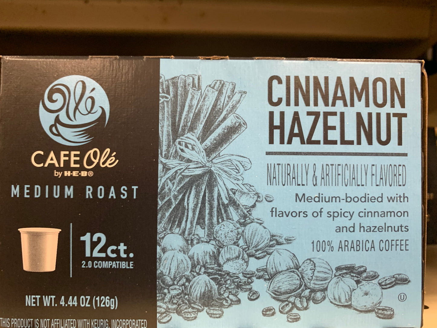 H‑E‑B Cafe Ole Cinnamon Hazelnut 12ct K-Cup