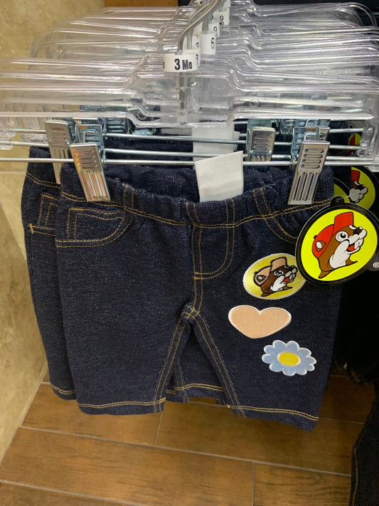 Buc-ees Peace Love Buc-ees Infant Blue Jeans