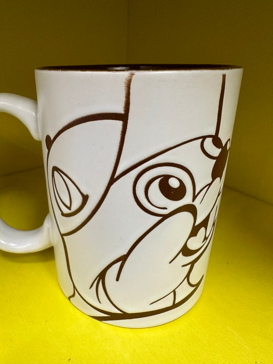 Buc-ees Brown Sketch Ceramic Cup