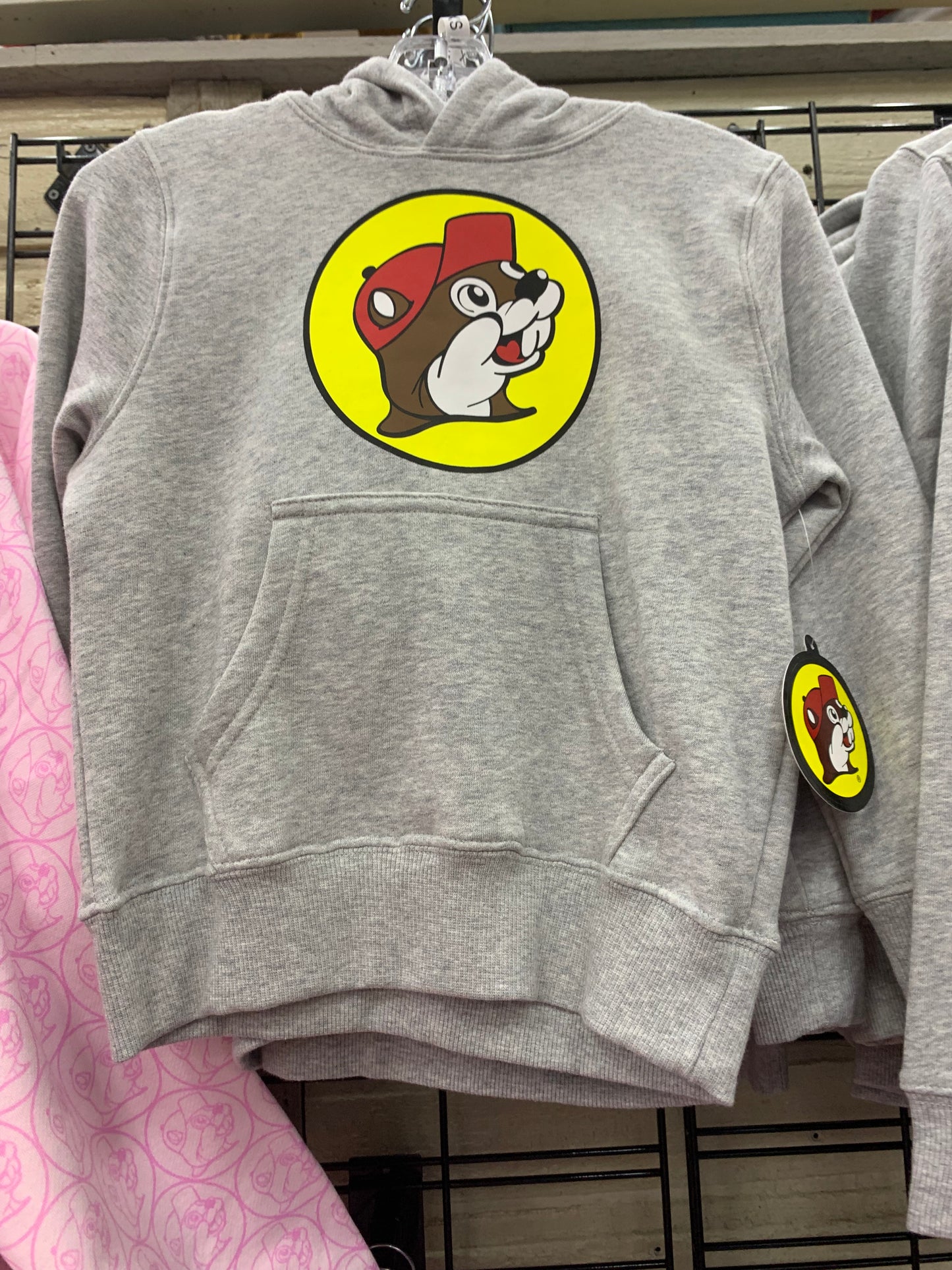 Bucees Youth Gray Emblem Hoodie Sweatshirt