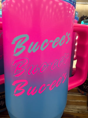 Buc-ee’s Pink and Blue Fit Forty Stainless Steel Tumbler