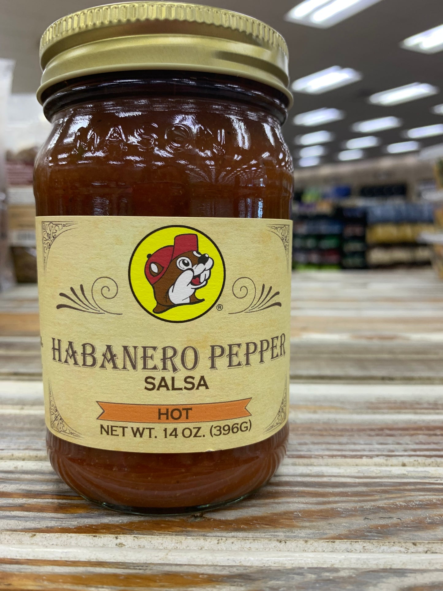 Buc-ees Habanero Salsa Hot Heat 14oz Jar