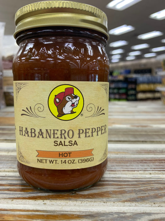 Buc-ees Habanero Salsa Hot Heat 14oz Jar