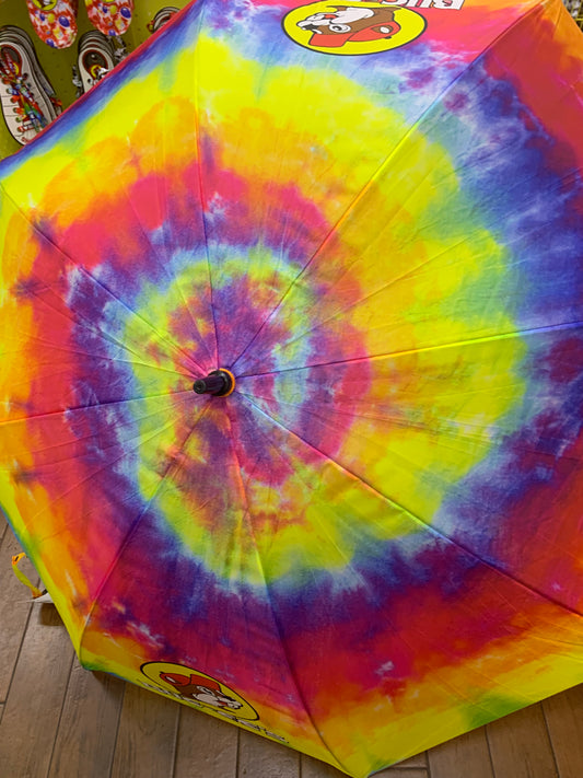 Buc-ees Large Tie-Dye Emblem Umbrella