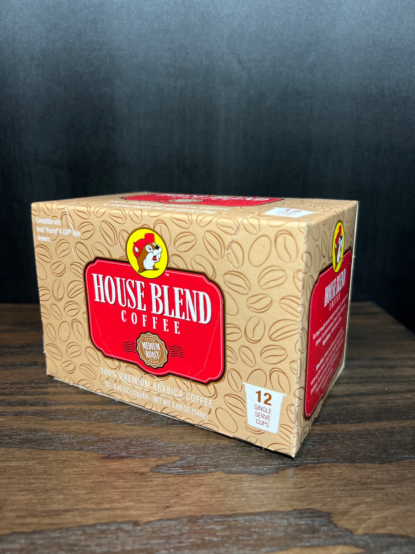 Buc-ees House Blend Arabica Coffee 12- K-cup or 12 oz Medium Grind Coffee