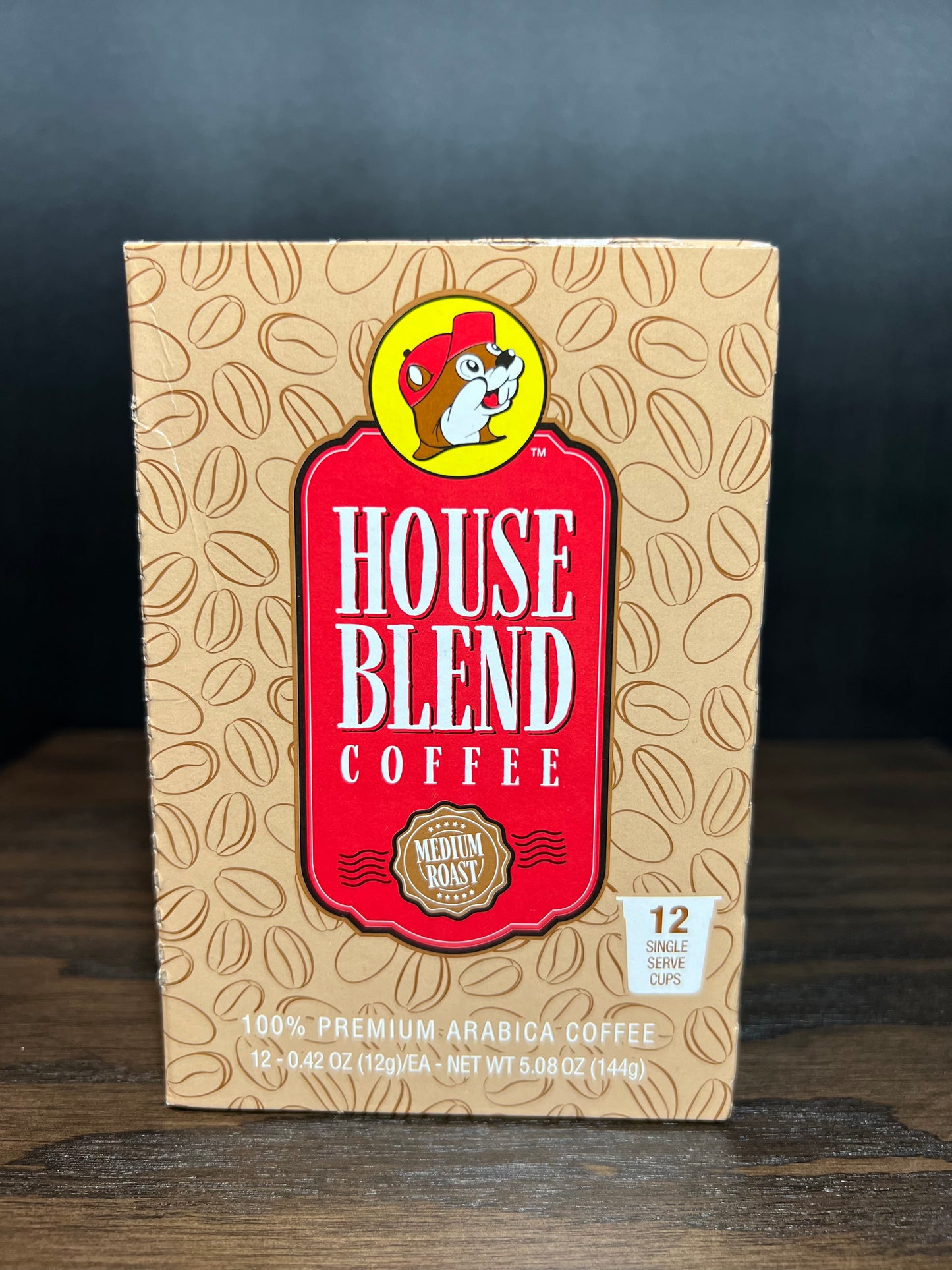 Buc-ees House Blend Arabica Coffee 12- K-cup or 12 oz Medium Grind Coffee