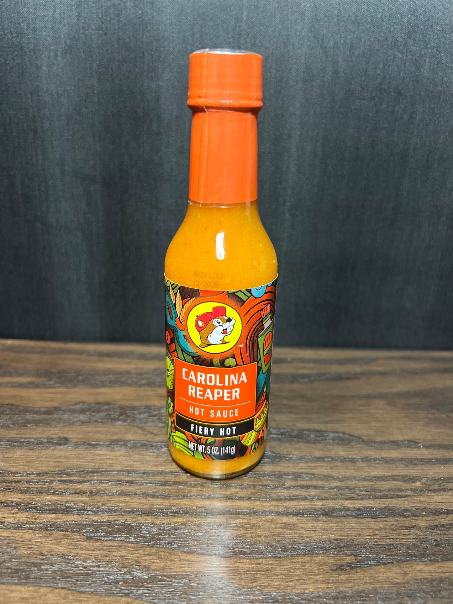 Buc-ees Hot Sauce Taco Reaper, Carolina Reaper, Ghost Pepper, Peach Habanero, and 7-POT Primo Pepper