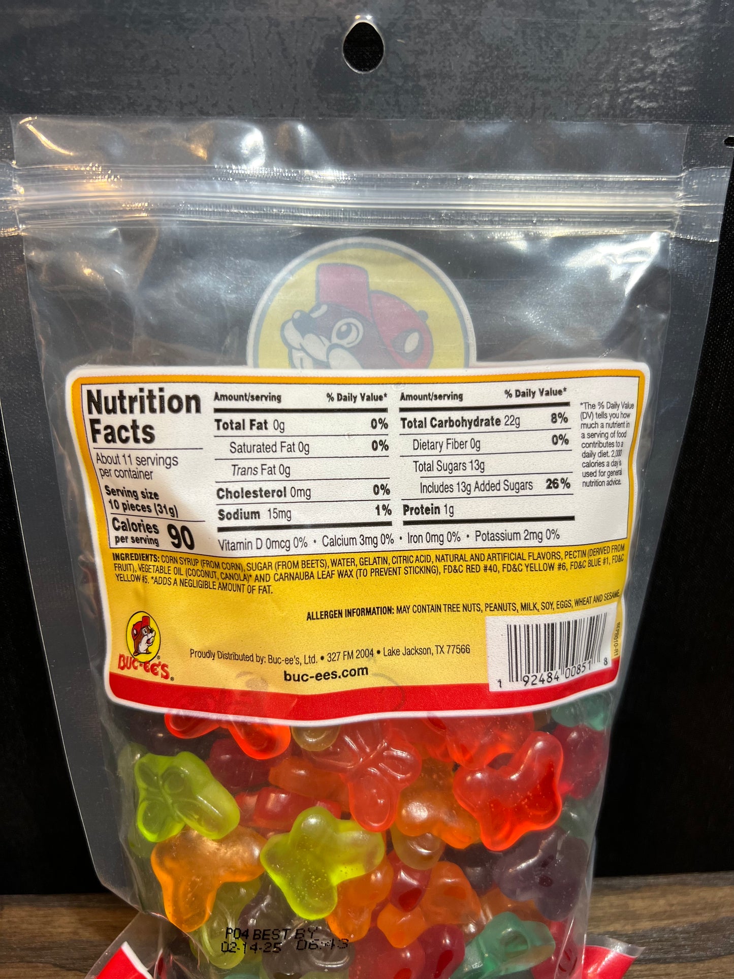 Buc-ees Gummi's Original 12 Flavor Bears, Sour Bears, and Flavored Butterflies