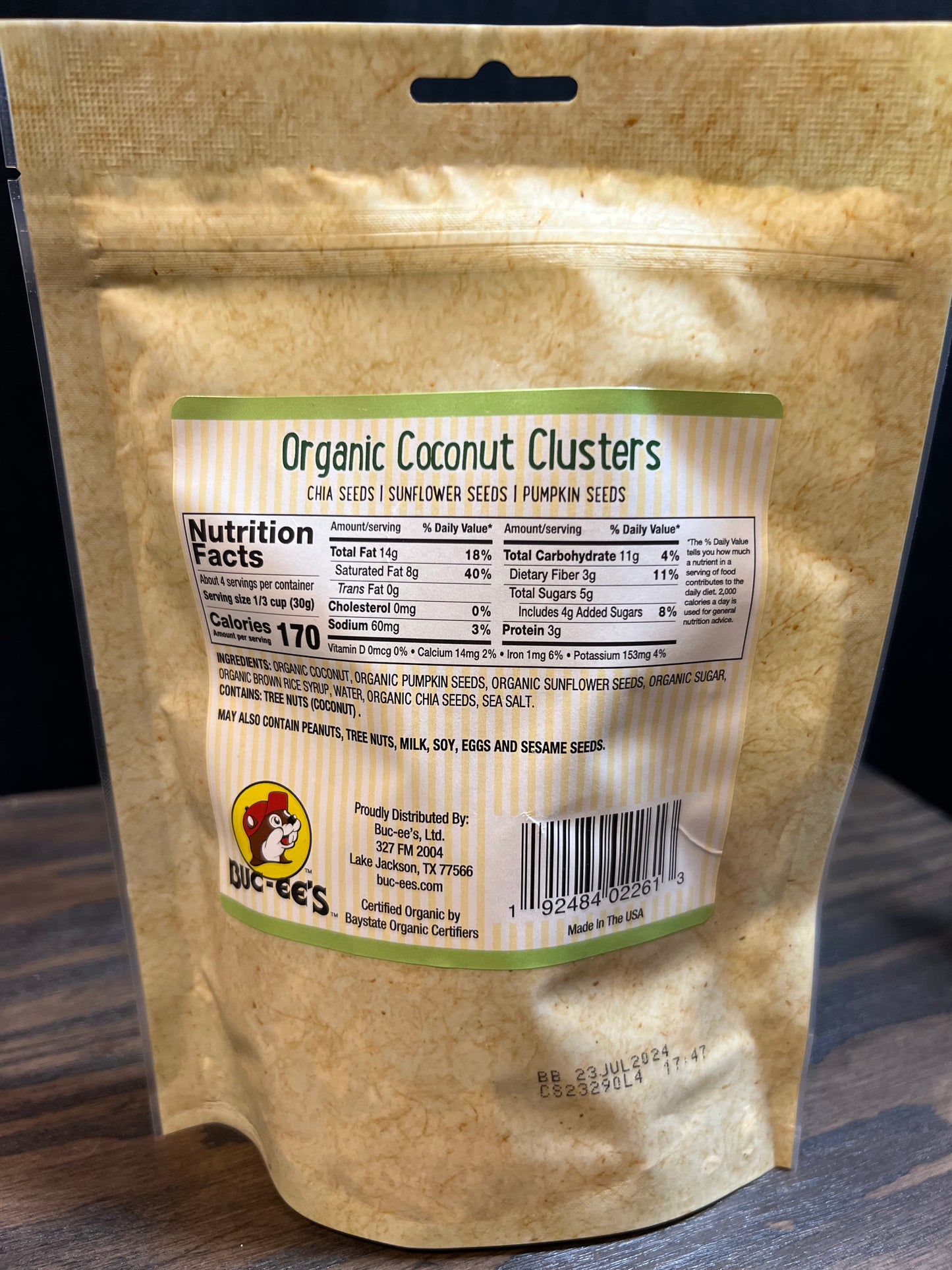 Buc-ees Organic Coconut Clusters